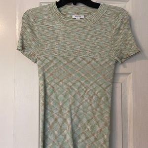 Nine West Ribbed Short Sleeve Tee Shirt SZ Small